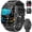 Black, variant on Men's Outdoor Military Smartwatch 2.1-inch, Fitness Tracker/Calling/Hiking/100+ Sport Modes, 1ATM waterproofing, Fitness Watch Compatible with Android and iPhone Devices (Black)