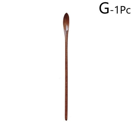 

Long Handle Coffee Spoon Japanese Style Wooden Teaspoon Stirring Spoon for Ice Cream Candy Dessert Retro Honey Spoon