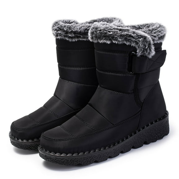 Ablanczoom Snow Boots Women: Winter Shoes Woman Ankle Outdoors Booties with Warm Faux Fur