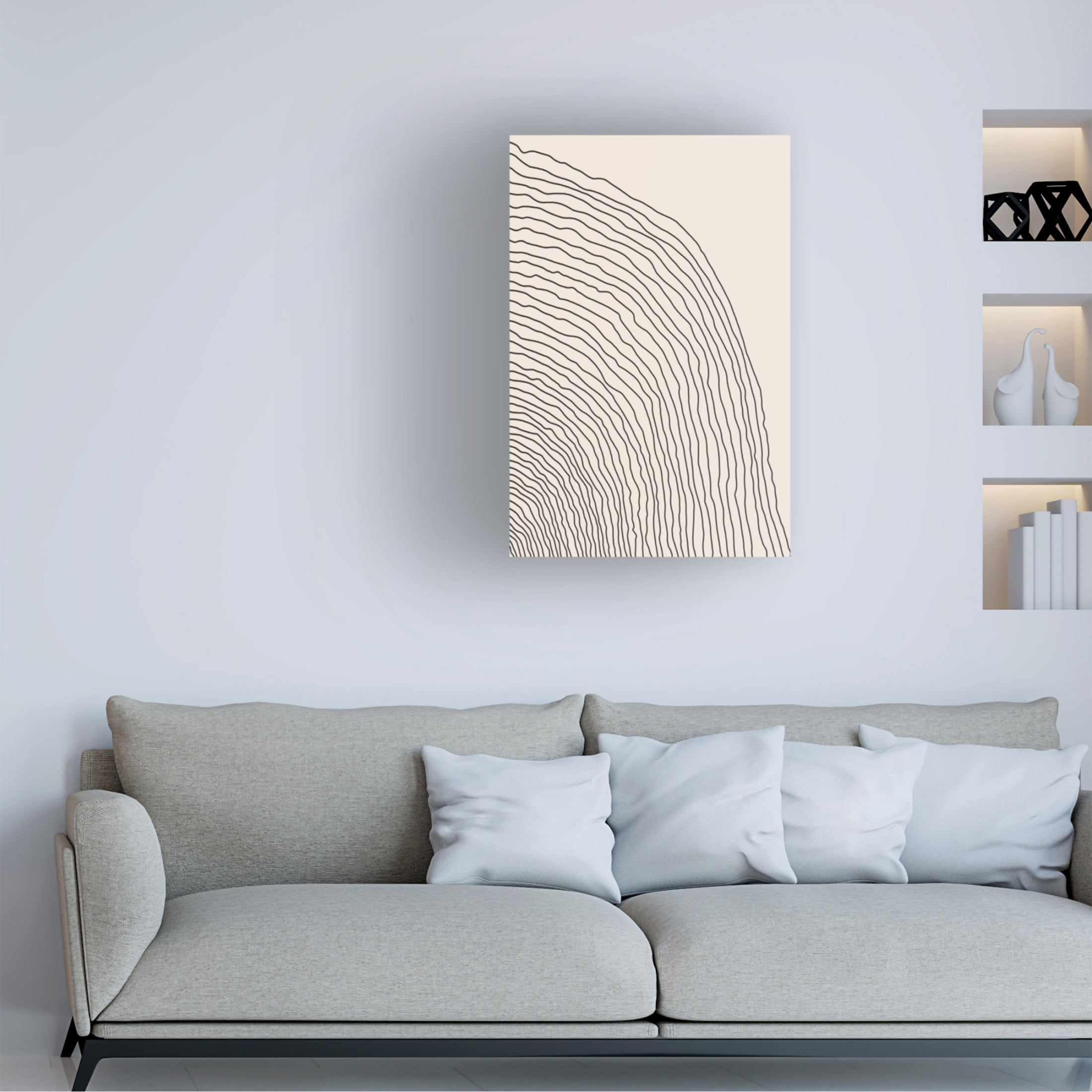 Trademark Fine Art jay stanley  Boho Lines Series 7 Canvas Wall Art