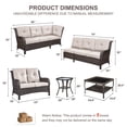 thumbnail image 5 of Bellefurn Outdoor Wicker Patio Furniture Set,Outdoor Wicker Sectional Sofa Set L-Shaped Sectional Sofa with Loveseat and Coffee Table,All Weather Rattan Conversation Set for Backyard Porch Garden, 5 of 11