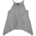 thumbnail image 2 of Alfani Blusa metálica con adornos para mujer, gris, grande, 2 of 2
