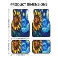 thumbnail image 2 of Xecao Sunflower Starry Night Vibes Print Car Foot Mat Set of 4 Pieces Neoprene All-Weather Dust-Proof Stain-resistantCar Interior Decorative mats Non-Slip Mats, 2 of 6
