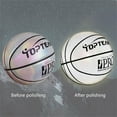 thumbnail image 4 of Basketball Holographic Reflective Basketball Indoor Outdoor Leather Basketball, 4 of 8