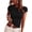 Black, variant on BTFBM Womens Summer Tops Ribbed T Shirts Crew Neck Short Sleeve Stretchy Ruched Slim Fit Workout Going Out Top