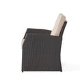 thumbnail image 6 of GDF Studio Nikki Outdoor Wicker Club Chair with Cushions, Dark Brown and Beige, 6 of 11