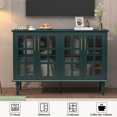 thumbnail image 6 of HLR 47.6" Modern Vintage Sideboards Buffet Cabinet with 4 Lattice Glass Door, Green, 6 of 7