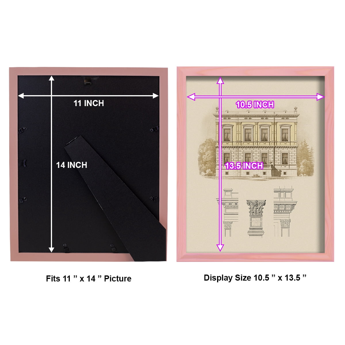 Estate & Plan IV -Framed Print w/glass-Sunset Pink