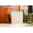 thumbnail image 3 of Happiness Blooms Pale Mint Green 10 x 10 Wood Tabletop Sign Plaque, 3 of 4