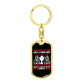 thumbnail image 4 of Name Of The Lord Proverbs 18:10 Stainless Steel or 18k Gold Premium Swivel Dog Tag Keychain, 4 of 8