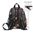 thumbnail image 5 of FORMRS School Backpack with Front Zippered Pocket 12" Student Travel Daypack, Black Floral Pattern, 5 of 6