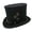 Black, variant on Different Touch 100% Wool Felt Victorian Mad Hatter Steampunk 6" Tall Magic Top Hats