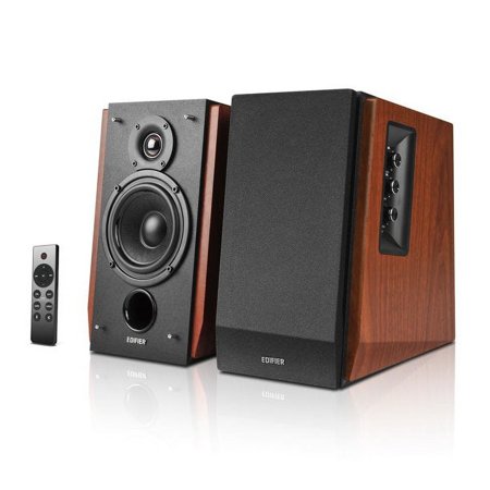 Refurbished Edifier R1700BTs Active Bookshelf Speakers - Bluetooth v5.0, 2.0 Wireless Near Field Studio Monitor Speaker Wooden Enclosure