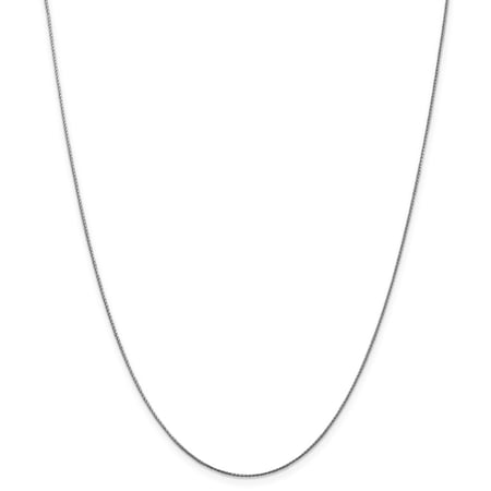Leslie's Real 14kt White Gold .65mm Diamond Cut Spiga Chain; 20 inch; Lobster Clasp; for Adults and Teens; for Women and Men
