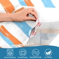 thumbnail image 3 of Yayeee Kitchen Curtains Tier Pair Light Filtering 27"x24" Rod Pocket Short Cafe Window Panel, Blue Nautical Pattern, 3 of 7