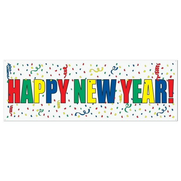 12 Pack Beistle Happy New Year Sign Banner