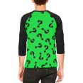thumbnail image 2 of Halloween Riddle Me This Costume Mens Raglan T Shirt White-Black X-LG, 2 of 2