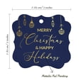 thumbnail image 7 of Inkdotpot Real Gold Foil Merry Christmas & Happy Text Tags Favor Bracket Shape Hang Pack Of 100 Paper Tags, 7 of 7