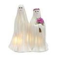 thumbnail image 2 of Creative Resin Ghost Bride and Groom Figurine with Lights - Perfect for Halloween Decor, Add a Spooky Touch to Your Home or Yard, Ideal for Halloween Parties and Celebrations, 2 of 5