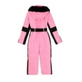 thumbnail image 5 of YunPes Girls Ski Jumpsuit Insulated Snowsuit Waterproof Windproof Full Zip One Piece Ski Suits with Faux Hood Belt Winter Onesie, 5 of 9
