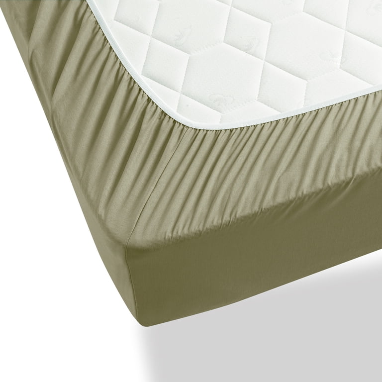Nestl Virtu Bamboo Blend Sheet Set, Queen, Sage Green photo 6