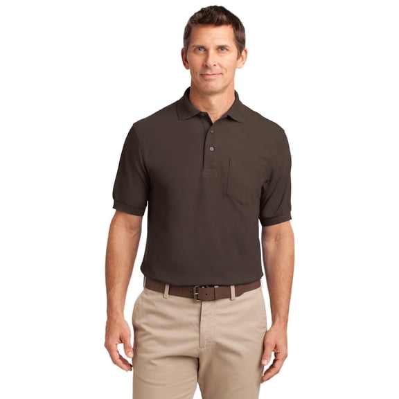 Port Authority Polo with Pocket (K500P) Coffee Bean, 4XL