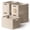 Khaki, variant on Rainbow Woven Cotton Rope Storage Baskets 5 Pack Shelf Organizers