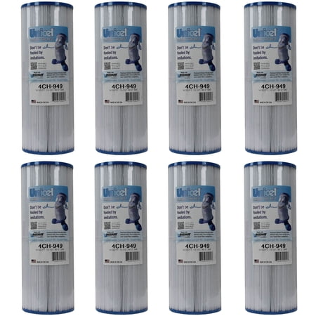 Unicel 4CH-949 Swimming Pool Spa Replacement Filter Cartridge 50 Sq Ft (8 Pack)