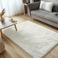 thumbnail image 3 of Buganda Area Rugs for Living Room 2'X3', Soft and Fluffy Shaggy Carpet for Pets, Machine Washable Floor Rugs for Bedroom, Cream, 3 of 8