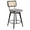 Grey Linen, variant on 26” Natural Rattan Bar Stools, Swivel Solid Wood Counter Stool Set of 2, Upholstered Armless Bar Chairs with Wooden Legs for Kitchen Island, Grey Linen