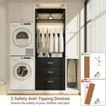 Homieasy Freestanding 2FT Closet System with 3 Wood Drawers, 24" Closet