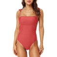 thumbnail image 1 of Charmo Maillots de Bain une Pièce pour Femmes à Contrôle du Ventre, Bretelles à Lacets, Monokini, 1 of 6