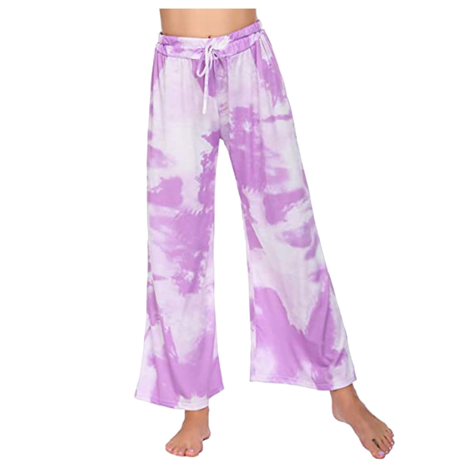 JWZUY Women's Tie Dye Camo Cargo Pants High Waisted Straight