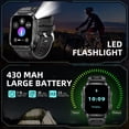 thumbnail image 3 of Smartwatch militar Erosados 1,96" con linterna LED y batería de 430 mAh, 3 of 7