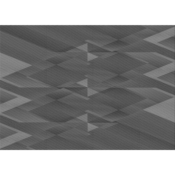 Ahgly Company Machine Washable Indoor Rectangle Transitional Sonic Silver Gray Area Rugs, 2' x 5'