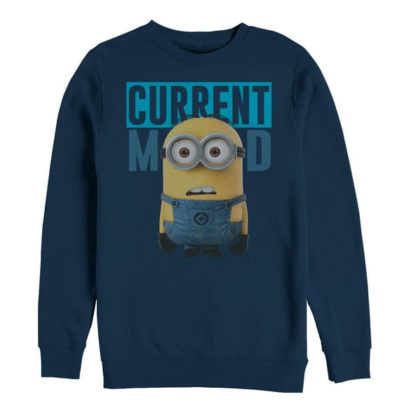 Men's Despicable Me Minions Current Mood Sweatshirt Navy Blue X Large