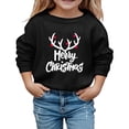 thumbnail image 1 of NIJNFCLOTH Chandails en Molleton de Noël Enfants Manches Longues Col Rond Imprimé Lettre Léger Chandails en Molleton Blouse Taille : 4-5 Ans, 1 of 6