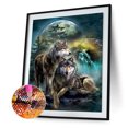thumbnail image 2 of Cuadros Decorativos 5D bricolaje cuadrado completo taladro diamante pintura animal lobo rhinestone ilustraciones Sywqhk Nuevos Originales, 2 of 9