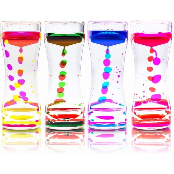 Liquid Motion Bubbler Super Z Outlet para juegos sensoriales, paquete de 4