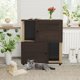 thumbnail image 1 of Garvee mueble de madera para 2 gatos con doble espacio para caja de arena, postes rascadores integrados y compartimentos ocultos, ideal para interiores, 1 of 8