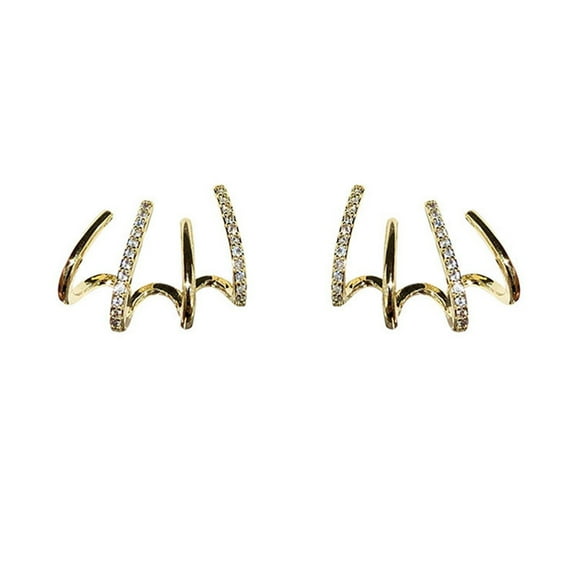 Clearance! Christmas Gifts Moocorvic Jewelry & Fashion Rings for Women Gold Needle Earrings Temperament Earrings Trendy Light Luxury Fashion Female Retro