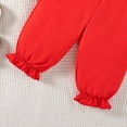 thumbnail image 5 of Ketyyh-chn99 Baby Girl Clothes Toddler Girl Outfits Fashion Toddler Girl Summer Clothes Solid Color Sweet Camisole Ruffle 2-Piece Infant Cotton Linen Pants Set Size for 0-3 Months,Red, 5 of 5