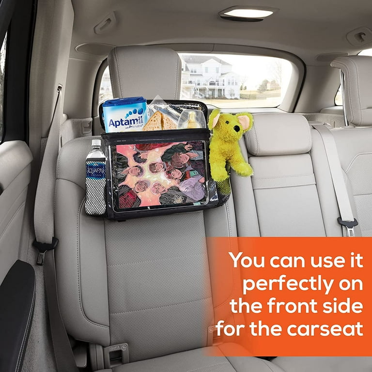 Trobo Backseat Car Organizer Insulated Headrest Front Or Back Seat Organizers And Storage With Ipad Tablet Case Holder Rear Facing Passenger Seat