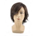 thumbnail image 3 of Peluca para cosplay, marrón, corta, con capas naturales, 28 a 30 cm, 170 g, 3 of 3