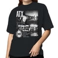 thumbnail image 2 of ATX Austin Landmarks Cityscape Women's Black T-shirt, 2 of 3