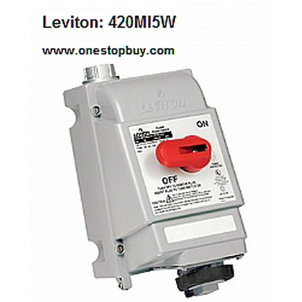 Leviton 420MI5W Pin and Sleeve Mechanical Interlock 20 Amp 600 Volt 3