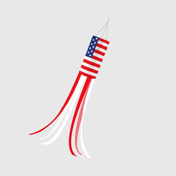 40" American Flag Windsock 4th of July Stars and Stripes Wind Sock Hanging Patriotic Red White Blue Windsocks for Outdoor Porch Yard Garden Home Decor