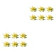 thumbnail image 2 of Inteprter 6 piezas de flores artificiales de lirio, reutilizables, lavables, portátiles, decorativas, para el hogar, sala de estar, decoración Amarillo 2piezas, 2 of 6