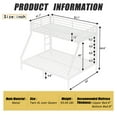 thumbnail image 2 of Morufur Metal Bunk Bed Twin XL Over Queen Size with Ladder & Guardrail, Metal Bed Frame for Teens Adults, Heavy Duty Sturdy Bunk Beds, Black, 2 of 9
