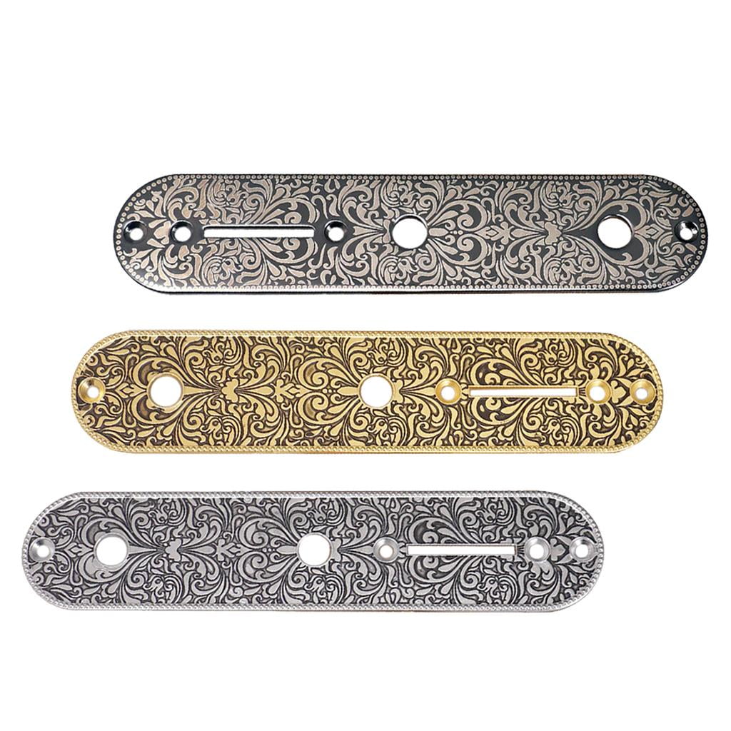 LeeQinersw 2pcs Zinc Alloy Guitar Control Plate for Electric Guitar Parts ,Black
